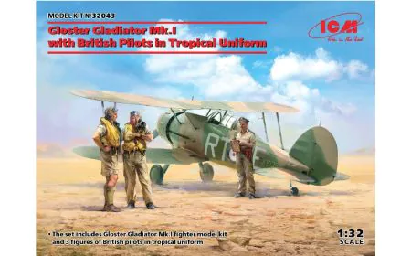 ICM 1:32 - Gloster Gladiator Mk.I with British Pilots