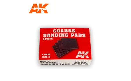 AK Interactive - Coarse Sanding Pads 120 grit. 4 units