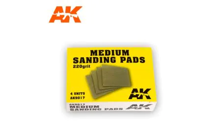AK Interactive - Medium Sanding Pads 220 grit. 4 units