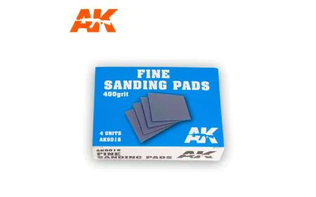 AK Interactive - Fine Sanding Pads 400 grit. 4 units