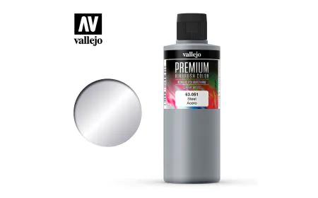 Vallejo Premium Color - 200ml Pearl & Metallics Steel