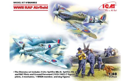 ICM 1:48 - WWII RAF Airfield Spitfire Mk.IX & Mk VI & Crew