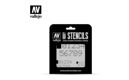 AV Vallejo Stencils - Digital Numbers