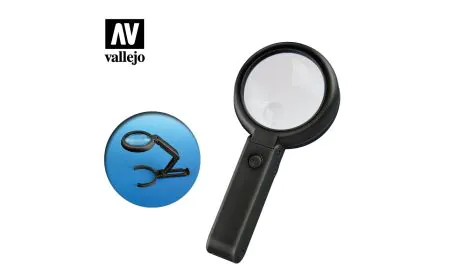 AV Vallejo Tools - Lightcraft Foldable LED Magnifier w/stand