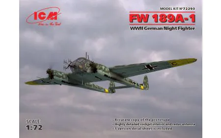 ICM 1:72 - FW 189A-1, WWII German Night Fighter