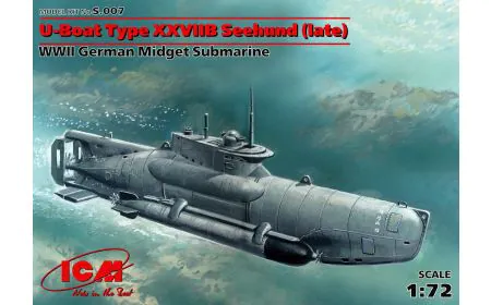 ICM 1:72 - U-Boat Type XXVIIB  Seehund  (late)
