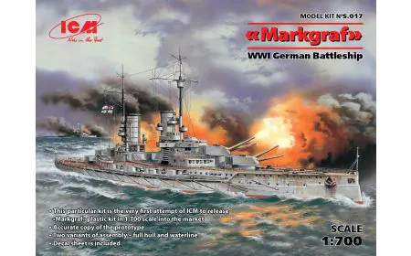ICM 1:700 - Markgraf full hull & waterlin,, WWI