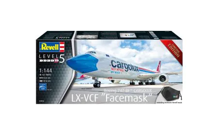 Revell Kit 1:144 - Boeing 747- 8F CARGOLUX LX-VCF Facemask
