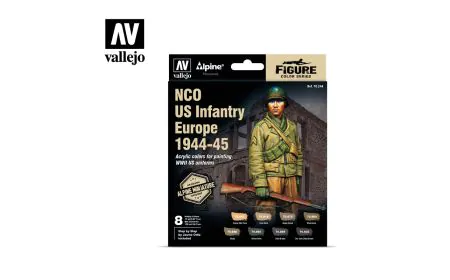 AV Vallejo MC Set - Alpine US Infantry NCO (x8) & Figure