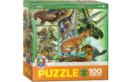 Eurographics Puzzle 100 Pc - Herbivorous Dinosaurs