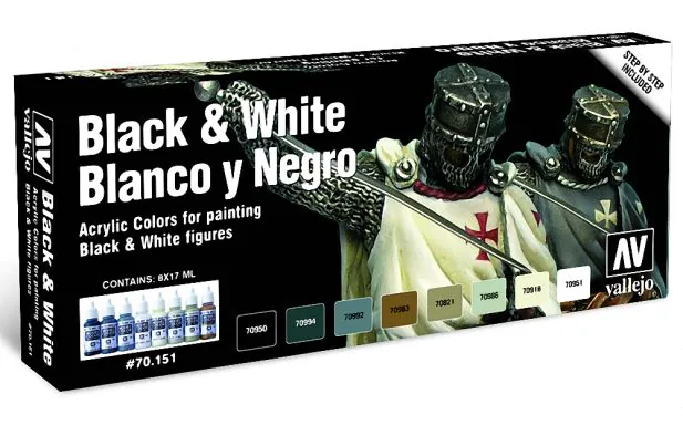 AV Vallejo Model Color Set - Black and White