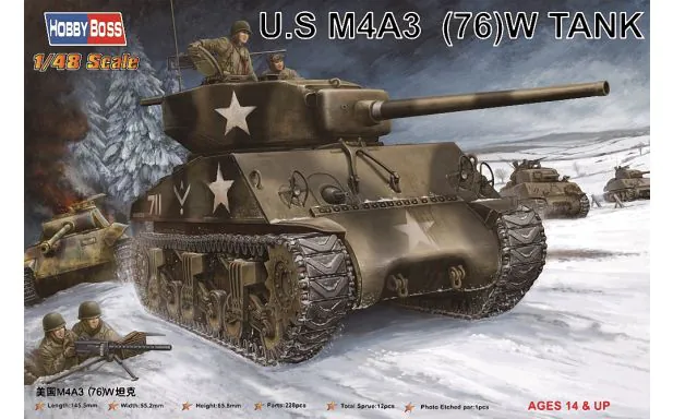 Hobbyboss 1:48 - US M4A3 (76) W Tank
