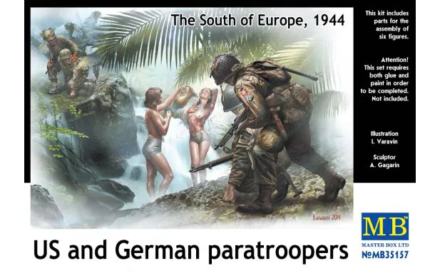 Masterbox 1:35 - US and German Paratroopers Southern Europe