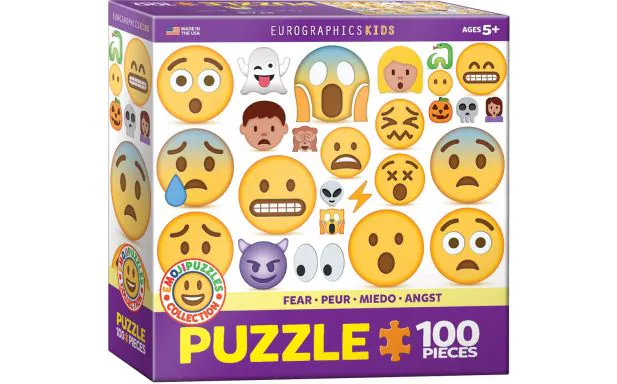 * Eurographics Puzzle 100 Pc - Emojipuzzle - Fear  (6x6 Box)