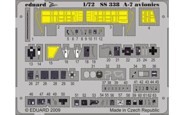 * Eduard P-etch (Zoom) 1:72 A-7 avionics (Hobbyboss)