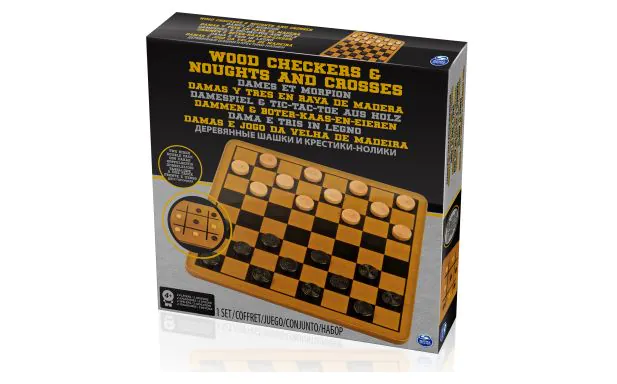 * Spin Master - Checkers / Tic Tac Toe (Wood) (CDL00185)