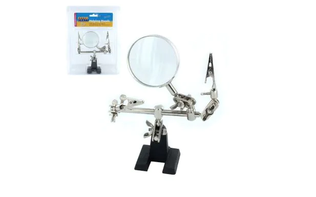 Modelcraft - Helping hand with glass magnifier