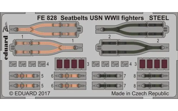 Eduard Photoetch (Zoom) 1:48 - Seatbelts USN WWII Fighter