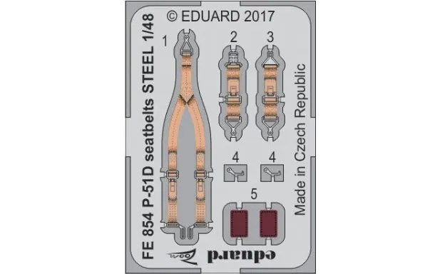 Eduard Photoetch (Zoom) 1:48 - P-51D Seatbelts Steel (Air)