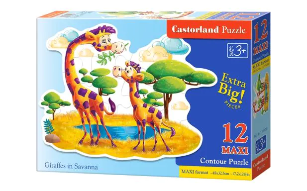 Castorland Jigsaw Premium Maxi 12 Pc - Giraffes in Savanna