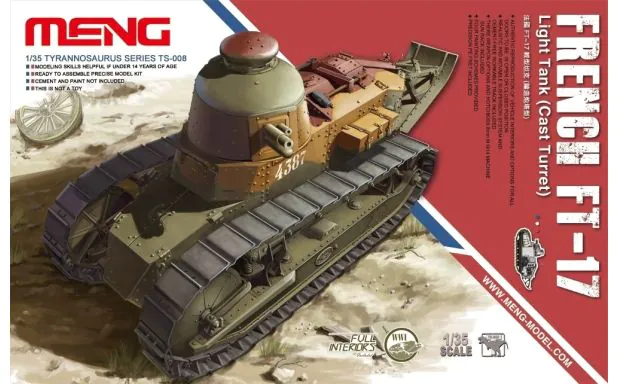 Meng Model 1:35 - FT-17 French Light Tank (Cast Turret)