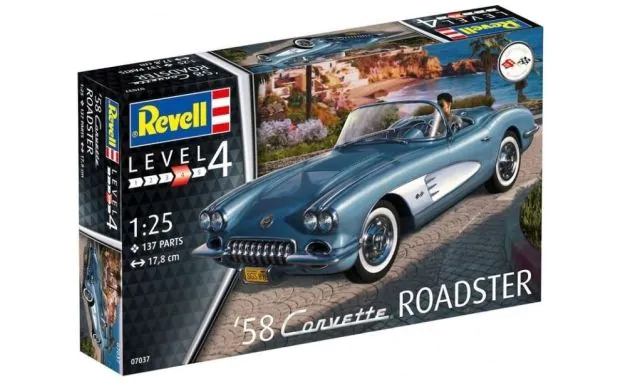 Revell Gift Set 1:25 - Model Set `58 Corvette Roadster