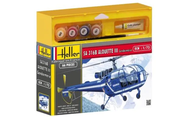 Heller 1:72 Gift Set - SA Alouette III Gendarmerie