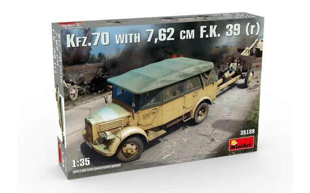Miniart 1:35 - Kfz.70 Truck with 7,62 cm F.K. 39 ( r )