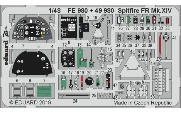 Eduard P-Etch (Zoom) 1:48 - Spitfire FR Mk.XIV