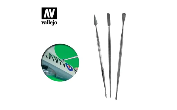 AV Vallejo Tools - Set of 3 Stainless Steel Carvers