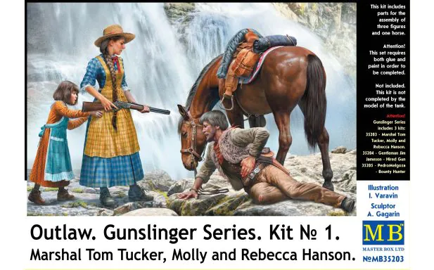 Masterbox 1:35 - Gunslinger 1 Marshal Tom,Tucker & Molly