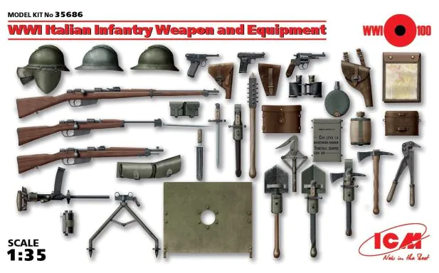 ICM 1:35 - WWI Italian Infantry Weapons & Equipment