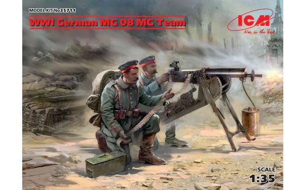 ICM 1:35 - WWI German MG08 MG Team (2 figures)