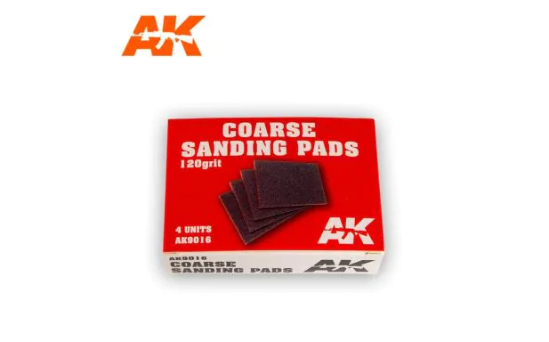 AK Interactive - Coarse Sanding Pads 120 grit. 4 units