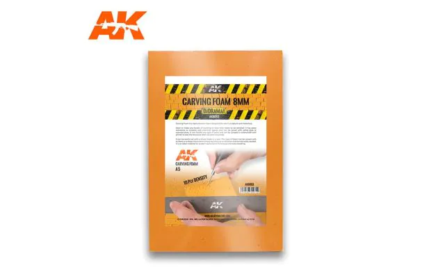 AK Interactive - Carving Foam 8mm A5 (228x152mm)