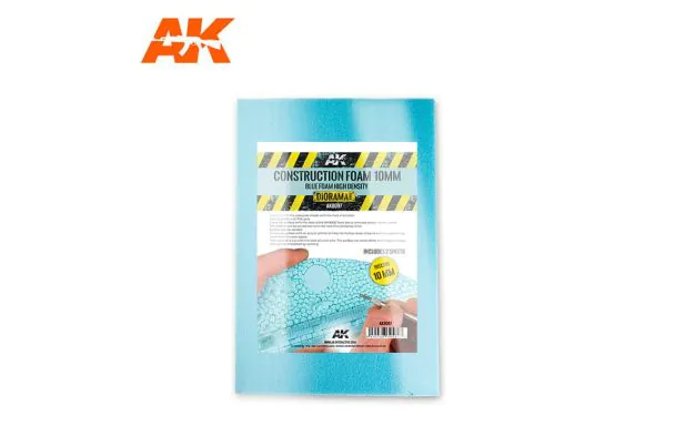 AK Interactive - Construction Foam 10mm Blue 195x295mm x2