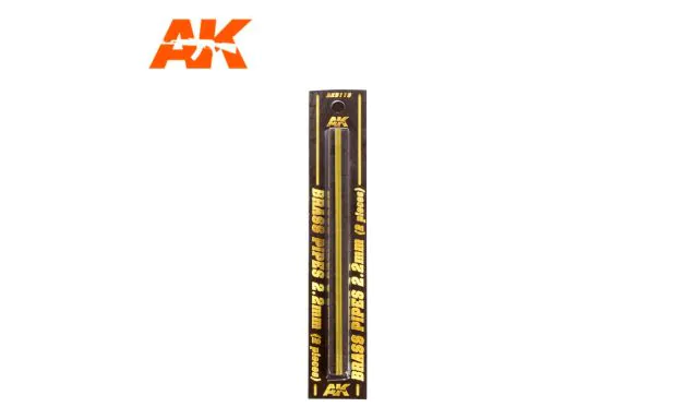AK Interactive - Brass Pipes 2.2mm, 2 units