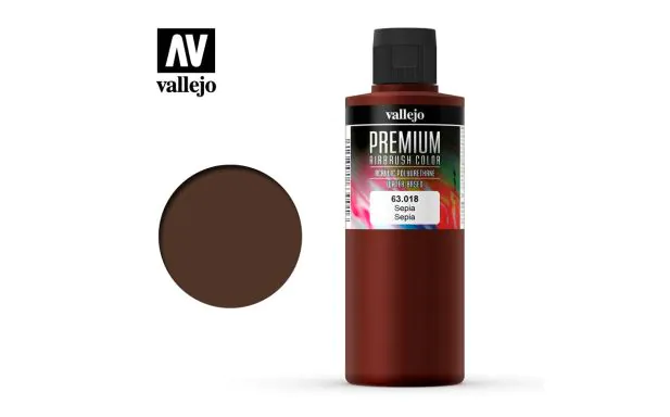 AV Vallejo Premium Color - 200ml - Opaque Sepia