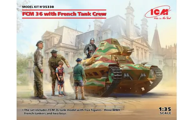 ICM 1:35 - FCM 36 WWII French Light Tank w/ French Crew