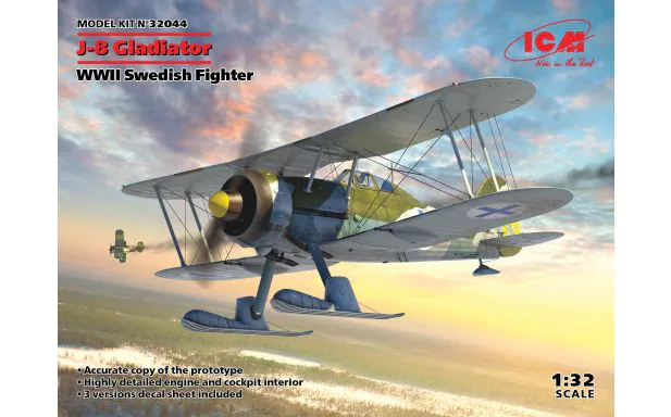 ICM 1:32 - J-8 Gladiator WWII Swedish Fighter
