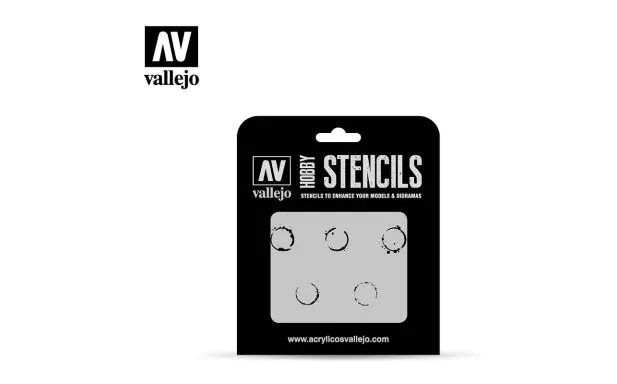AV Vallejo Stencils - 1:35 Drum Oil Marks