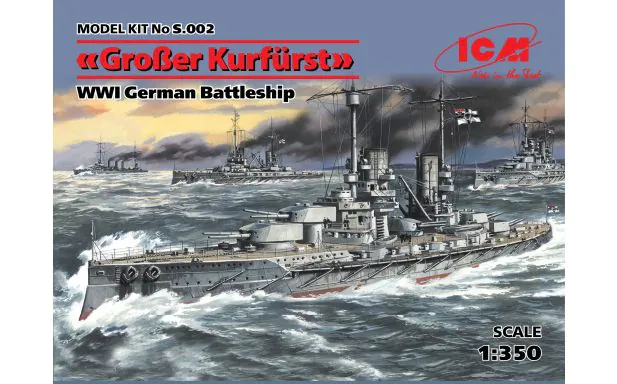 ICM 1:350 -  Gro er Kurf rst WWI German Battleship