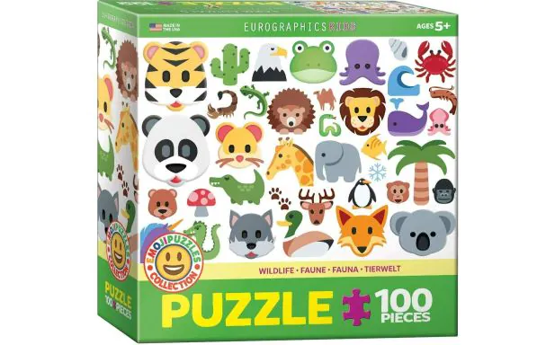 Eurographics Puzzle 100 Pc - Emojipuzzle, Wild Animals