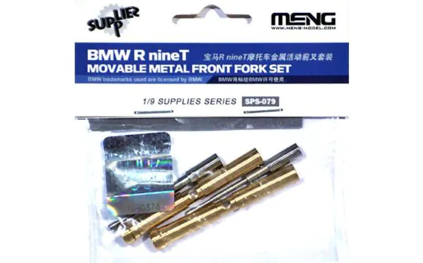 Meng Model 1:9 - BMW R nine T, Front Fork Set (Metal)